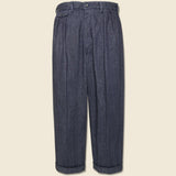 2 Pleats Denim Pant - Indigo - BEAMS+ - STAG Provisions - Pants - Denim