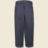 2 Pleats Denim Pant - Indigo - BEAMS+ - STAG Provisions - Pants - Denim