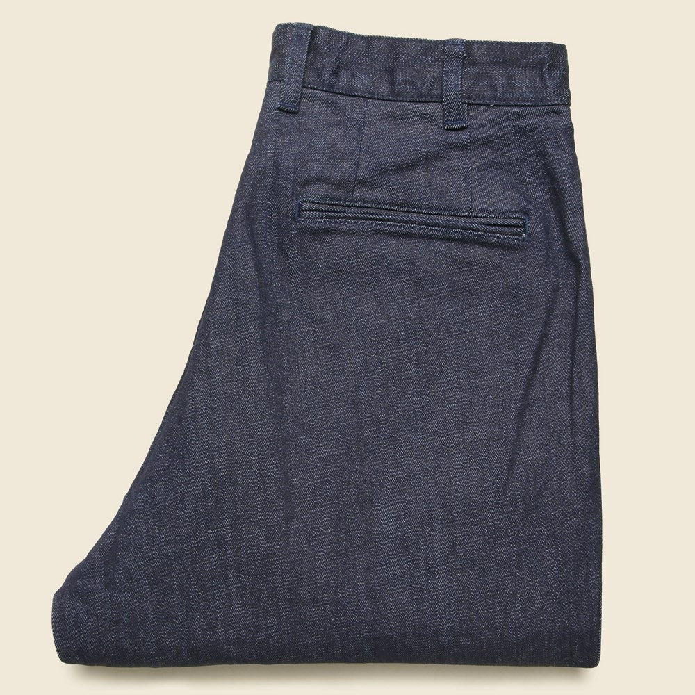 2 Pleats Denim Pant - Indigo - BEAMS+ - STAG Provisions - Pants - Denim