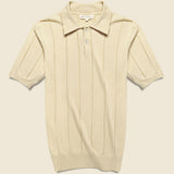 Knit Jacobs Polo - White - Far Afield - STAG Provisions - Tops - S/S Knit