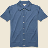 Velzey Cabana Polo - Ensign Blue - Far Afield - STAG Provisions - Tops - S/S Knit