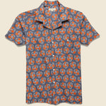Selleck Shirt - Blue Patch Floral - Far Afield - STAG Provisions - Tops - S/S Woven - Other Pattern