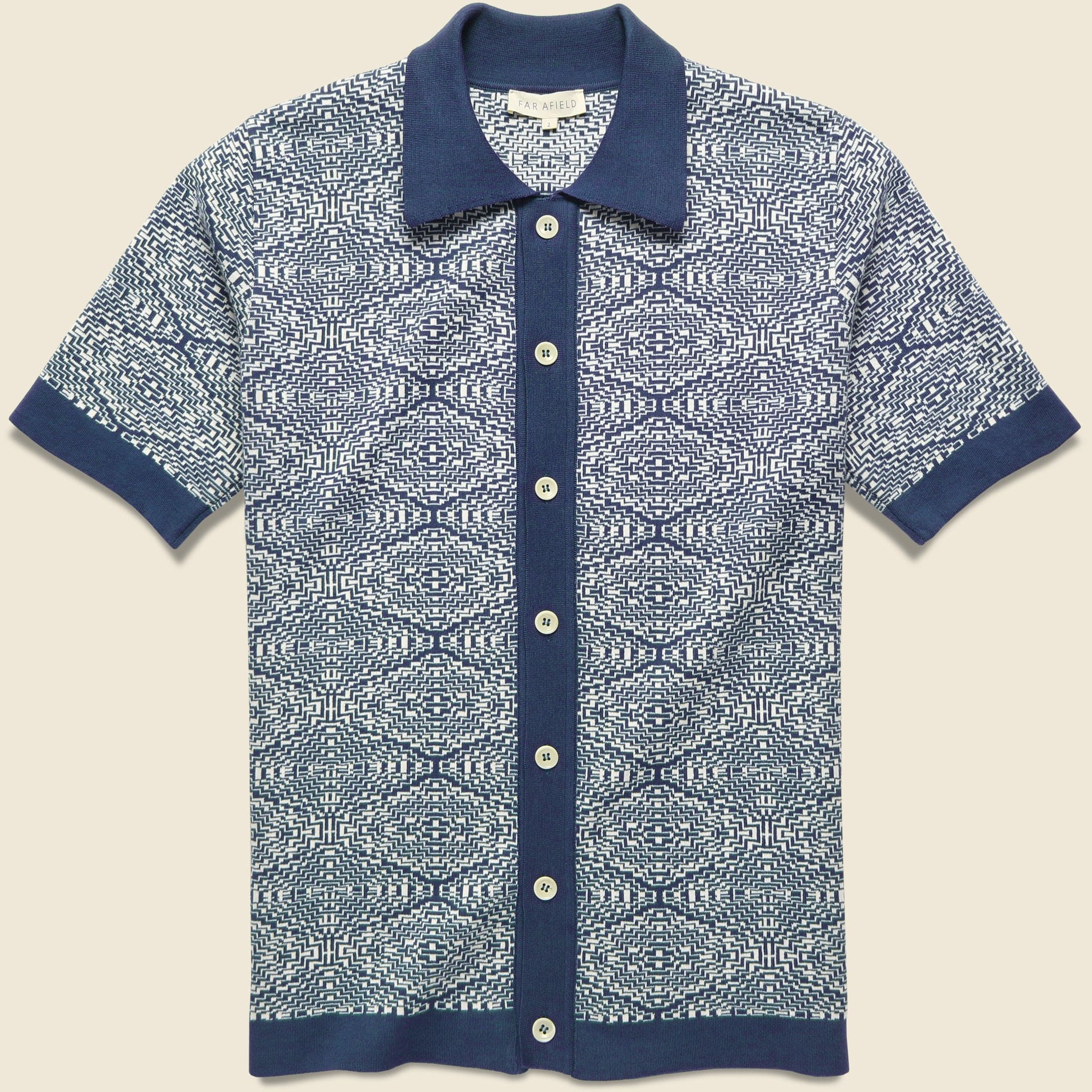 Zig Zag Cardigan - Tribal Navy - Far Afield - STAG Provisions - Tops - S/S Knit