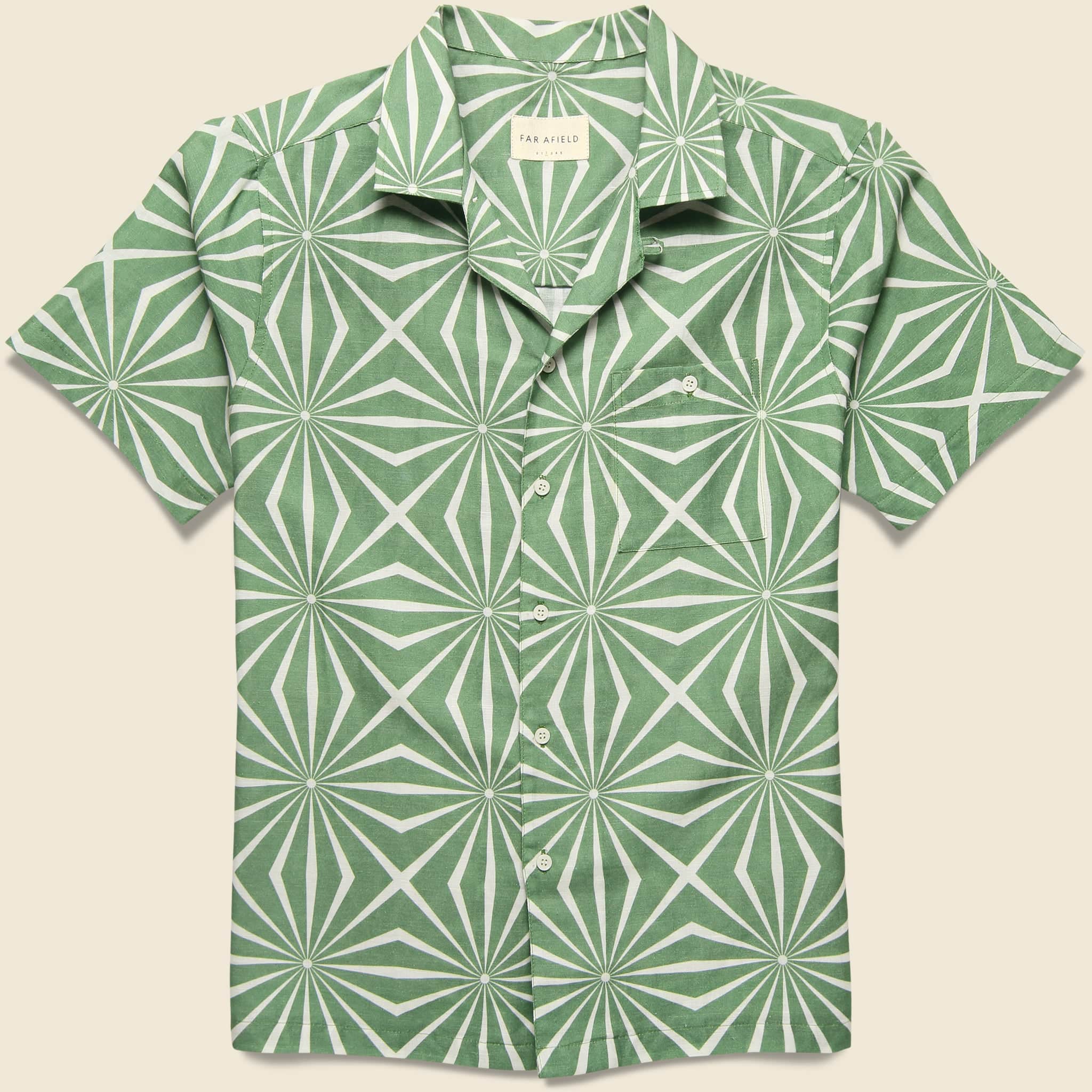 Selleck Shirt - Turf Green - Far Afield - STAG Provisions - Tops - S/S Woven - Other Pattern