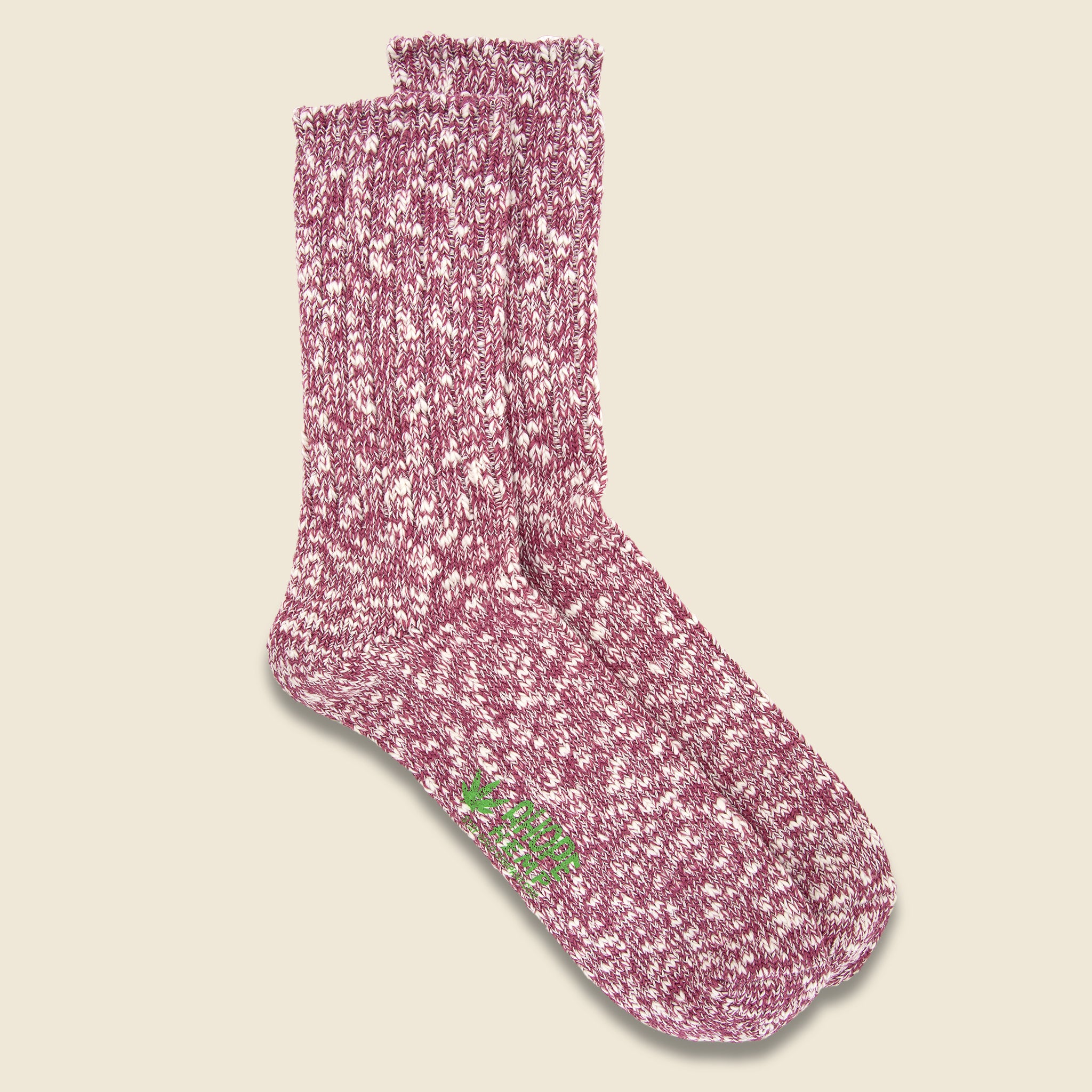 Quarter Marled Rag Sock - Pink - A Hope Hemp - STAG Provisions - Accessories - Socks