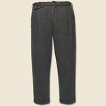 Herringbone Pleated Pant - Charcoal - Alex Mill - STAG Provisions - Suiting - Suit Pant