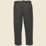 Herringbone Wool Pleated Pant - Charcoal - Alex Mill - STAG Provisions - Suiting - Suit Pant