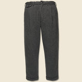 Herringbone Wool Pleated Pant - Charcoal - Alex Mill - STAG Provisions - Suiting - Suit Pant