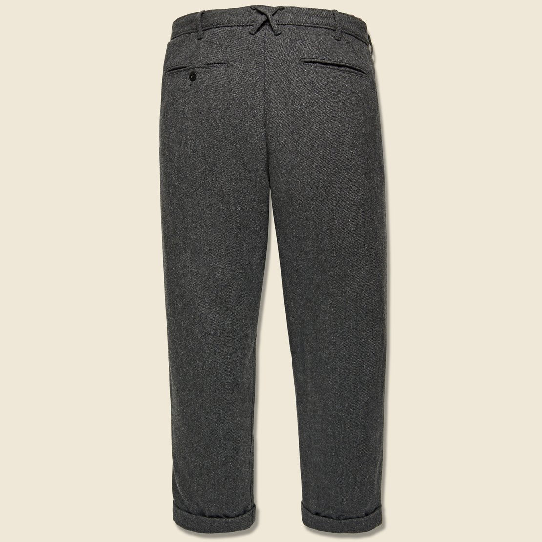 Herringbone Wool Pleated Pant - Charcoal - Alex Mill - STAG Provisions - Suiting - Suit Pant
