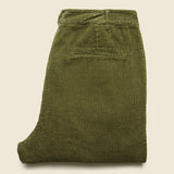 Rugged Corduroy Standard Pleated Pant - Olive - Alex Mill - STAG Provisions - Pants - Corduroy