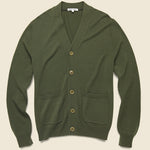 Superfine Merino Cardigan - Olive - Alex Mill - STAG Provisions - Tops - Sweater