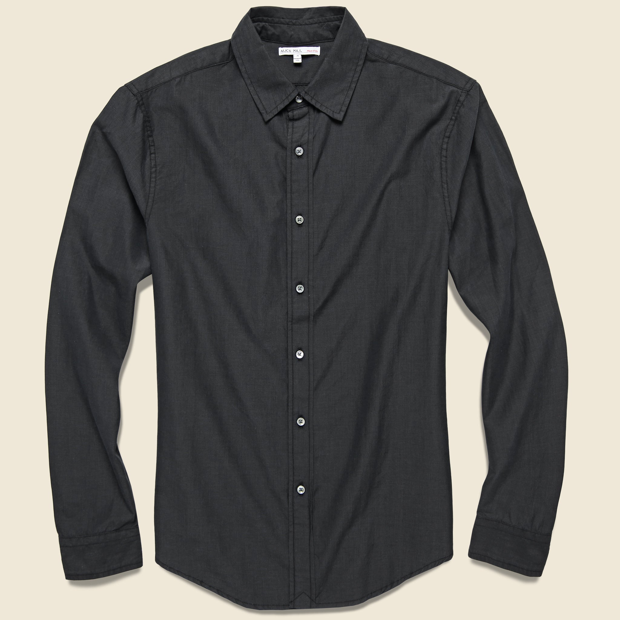 End On End School Shirt - Black - Alex Mill - STAG Provisions - Tops - L/S Woven - Solid