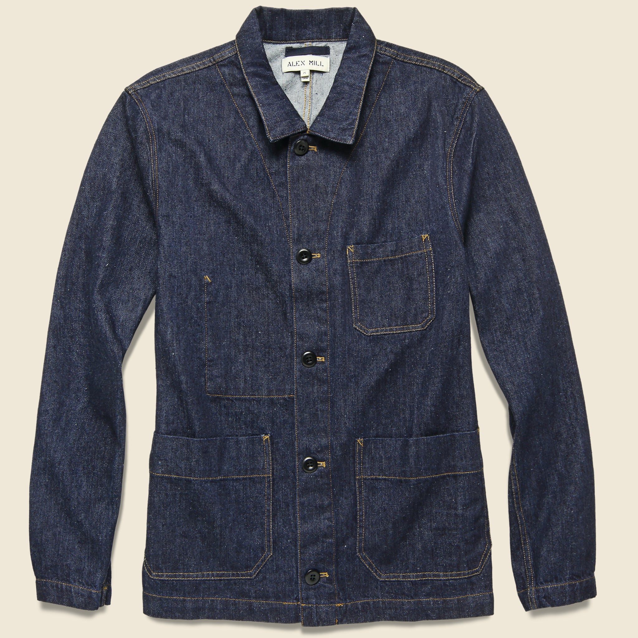Nepped Denim Shirt Jacket - Rinse - Alex Mill - STAG Provisions - Outerwear - Shirt Jacket