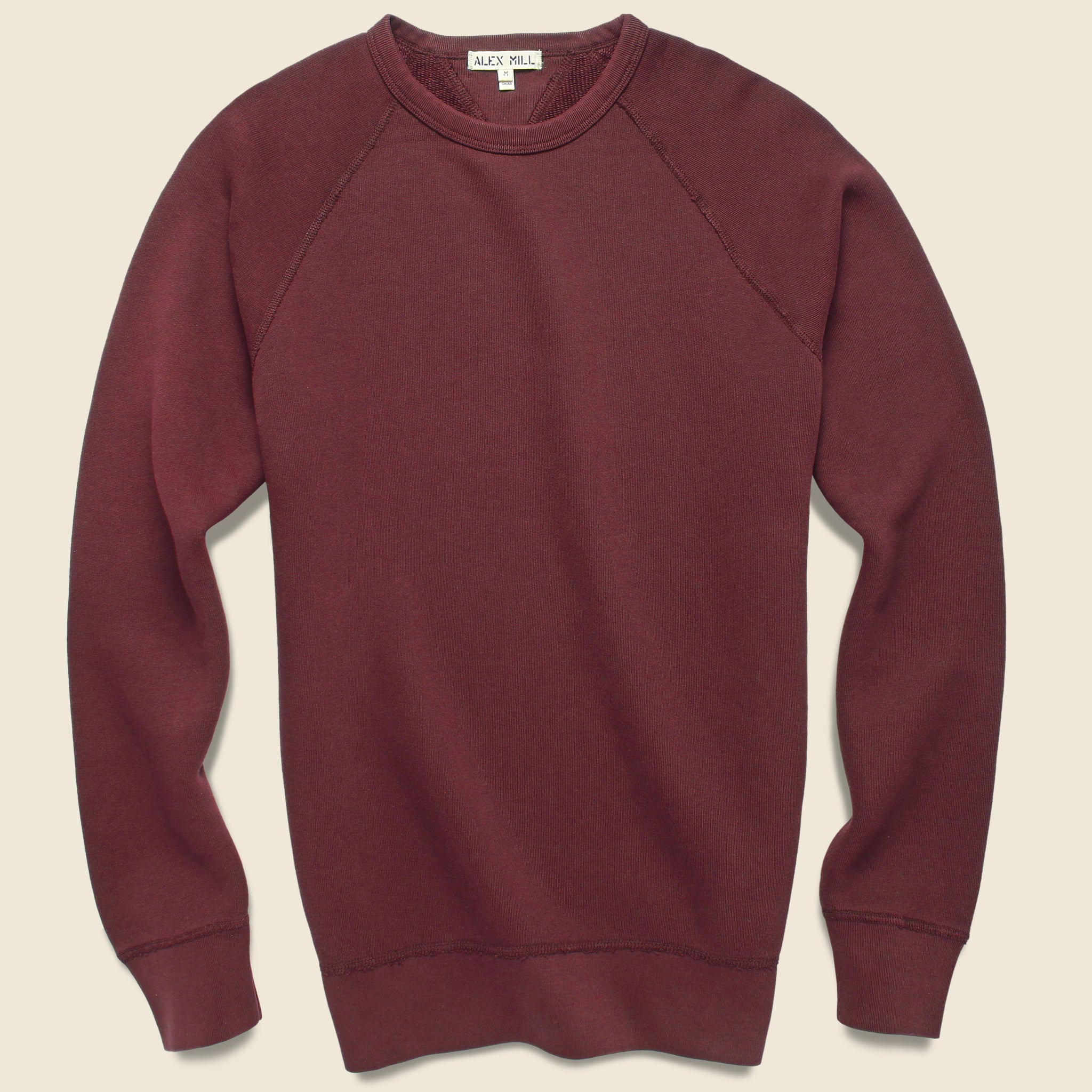 French Terry Sweatshirt - Bordeaux - Alex Mill - STAG Provisions - Tops - Fleece / Sweatshirt