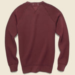 French Terry Sweatshirt - Bordeaux - Alex Mill - STAG Provisions - Tops - Fleece / Sweatshirt