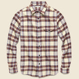 Plaid Patch & Flap Flannel - Burgundy/Ivory - Alex Mill - STAG Provisions - Tops - L/S Woven - Plaid