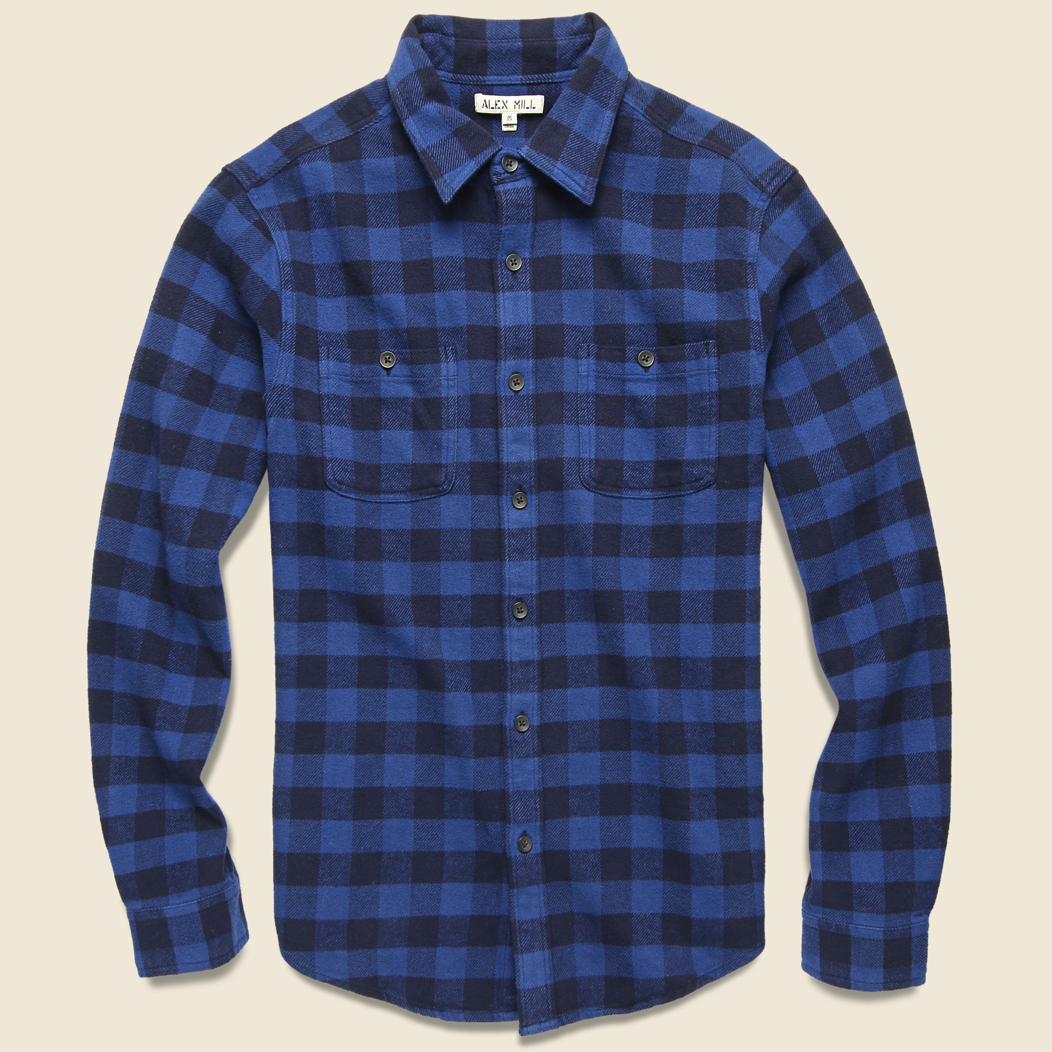 Buffalo Plaid Chore Flannel - Indigo - Alex Mill - STAG Provisions - Tops - L/S Woven - Plaid