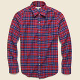Standard Flannel - Red/Navy - Alex Mill - STAG Provisions - Tops - L/S Woven - Plaid