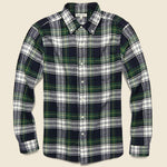 Classic Plaid Flannel - Green/Navy/White - Alex Mill - STAG Provisions - Tops - L/S Woven - Plaid