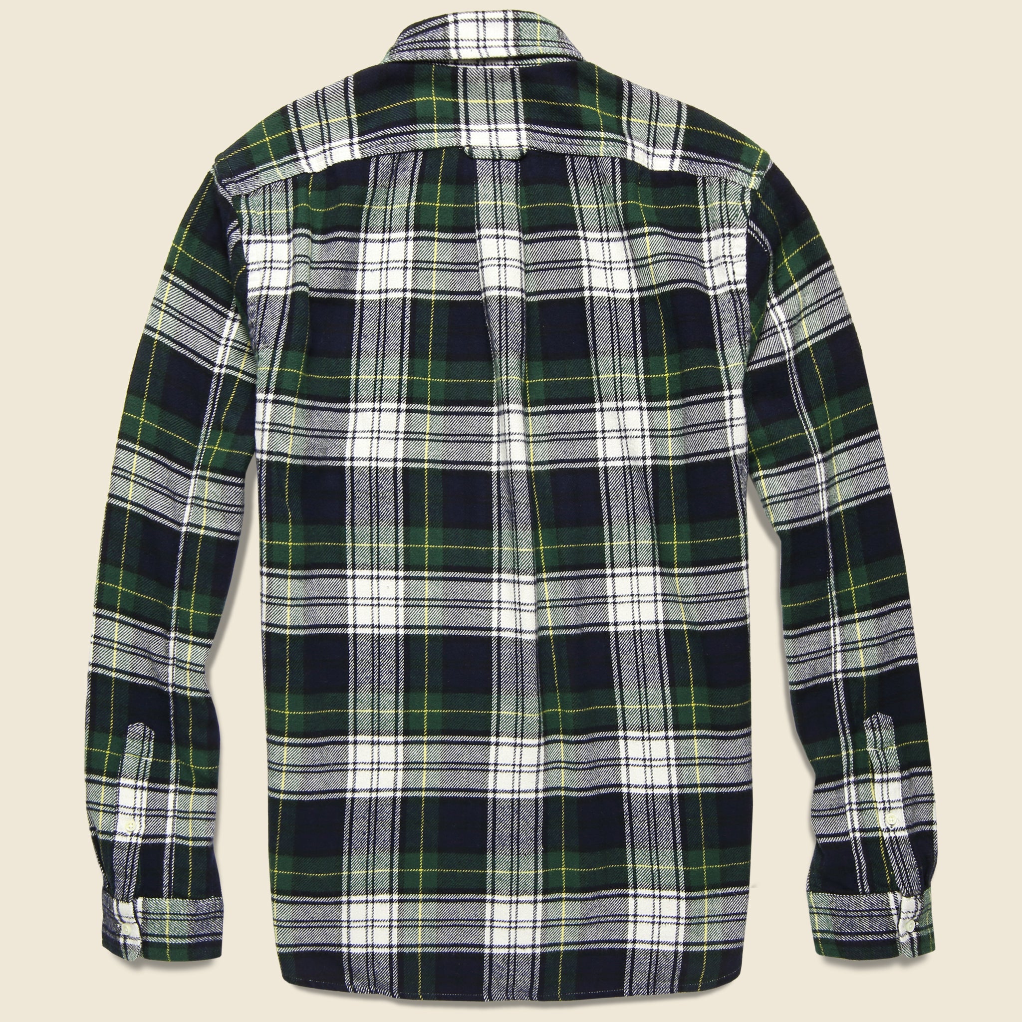 Classic Plaid Flannel - Green/Navy/White - Alex Mill - STAG Provisions - Tops - L/S Woven - Plaid