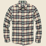 Plaid Patch & Flap Flannel - Ivory/Navy - Alex Mill - STAG Provisions - Tops - L/S Woven - Plaid