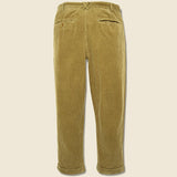 Rugged Corduroy Standard Pleated Pant - Khaki - Alex Mill - STAG Provisions - Pants - Corduroy