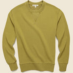Garment Dyed Crewneck Sweatshirt - Golden Olive - Alex Mill - STAG Provisions - Tops - Fleece / Sweatshirt