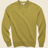 Garment Dyed Crewneck Sweatshirt - Golden Olive - Alex Mill - STAG Provisions - Tops - Fleece / Sweatshirt