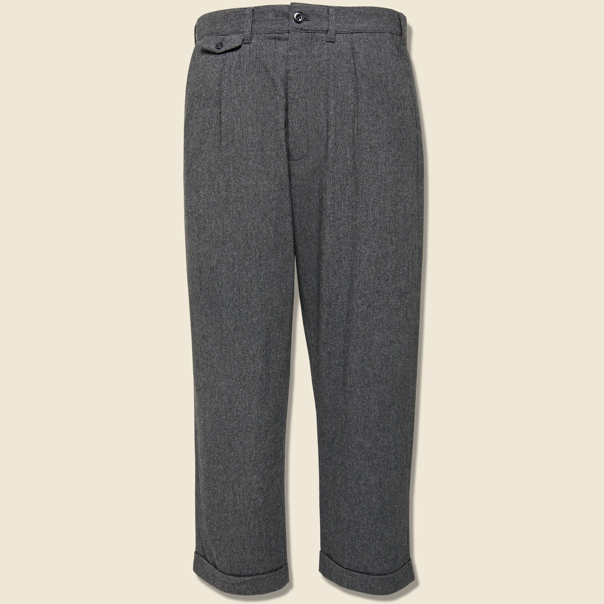 Italian Wool Pleated Pant - Charcoal - Alex Mill - STAG Provisions - Suiting - Suit Pant
