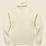 Fisherman Cable Turtleneck - Ivory - Alex Mill - STAG Provisions - Tops - Sweater