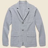 Gingham Seersucker Suit Jacket - Navy/White - Alex Mill - STAG Provisions - Suiting - Sport Coat