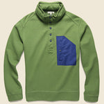 Compact Terry Popover Sweatshirt - Army Olive - Alex Mill - STAG Provisions - Tops - Fleece / Sweatshirt