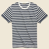 Even Stripe Tee - White/Navy - Alex Mill - STAG Provisions - Tops - S/S Tee