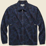 Herringbone Camo Zip Jacket - Navy - Alex Mill - STAG Provisions - Outerwear - Coat / Jacket