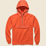 Fleece Popover Sweatshirt - Chili - Alex Mill - STAG Provisions - Tops - Fleece / Sweatshirt