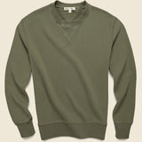 Garment Dyed Crewneck Sweatshirt - Olive - Alex Mill - STAG Provisions - Tops - Fleece / Sweatshirt