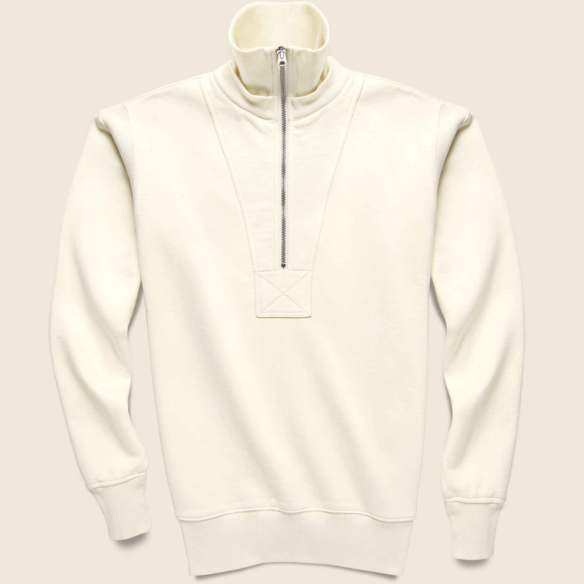 Half Zip Fleece - Natural - Alex Mill - STAG Provisions - Tops - Fleece / Sweatshirt