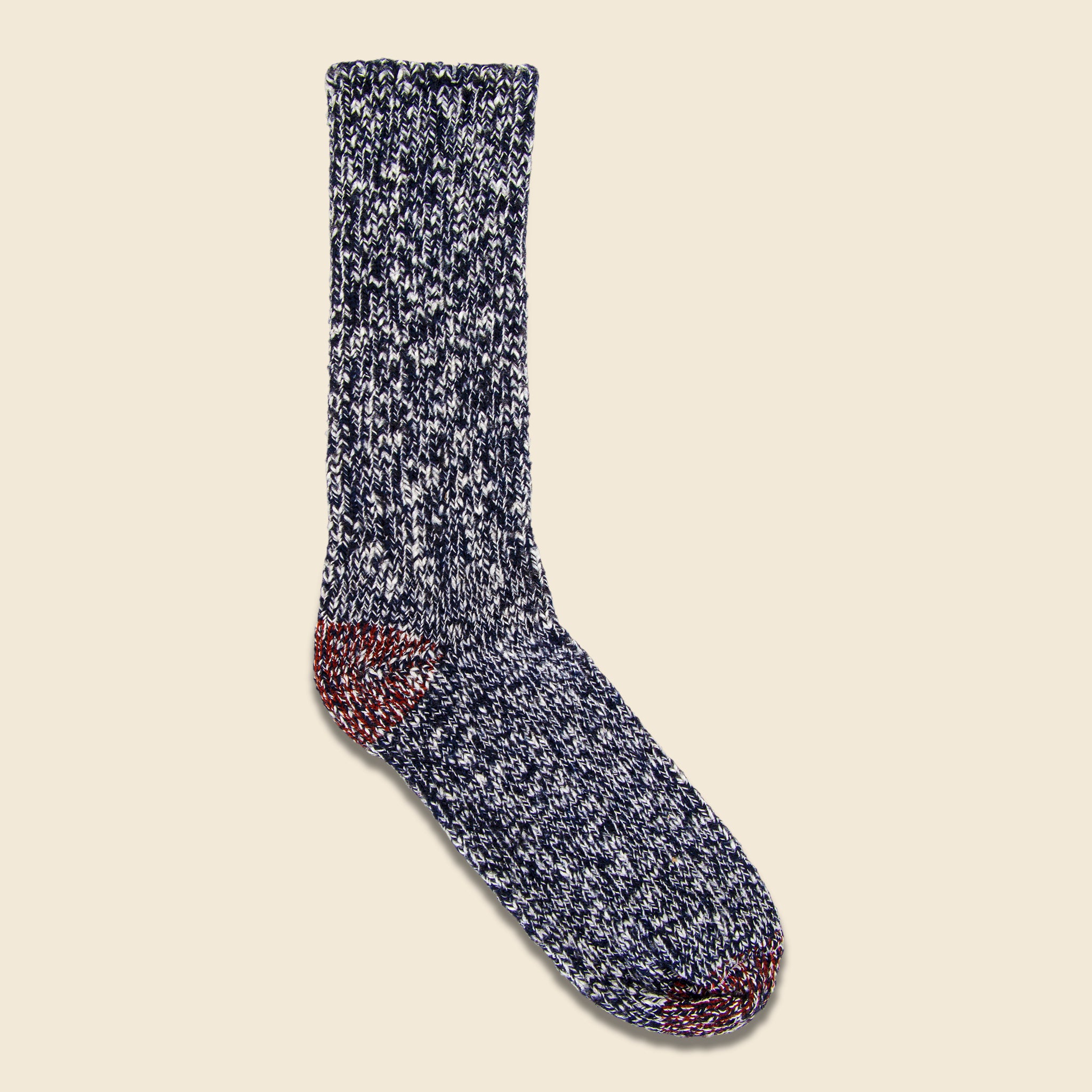 American Slub Crew Sock - Navy - American Trench - STAG Provisions - Accessories - Socks