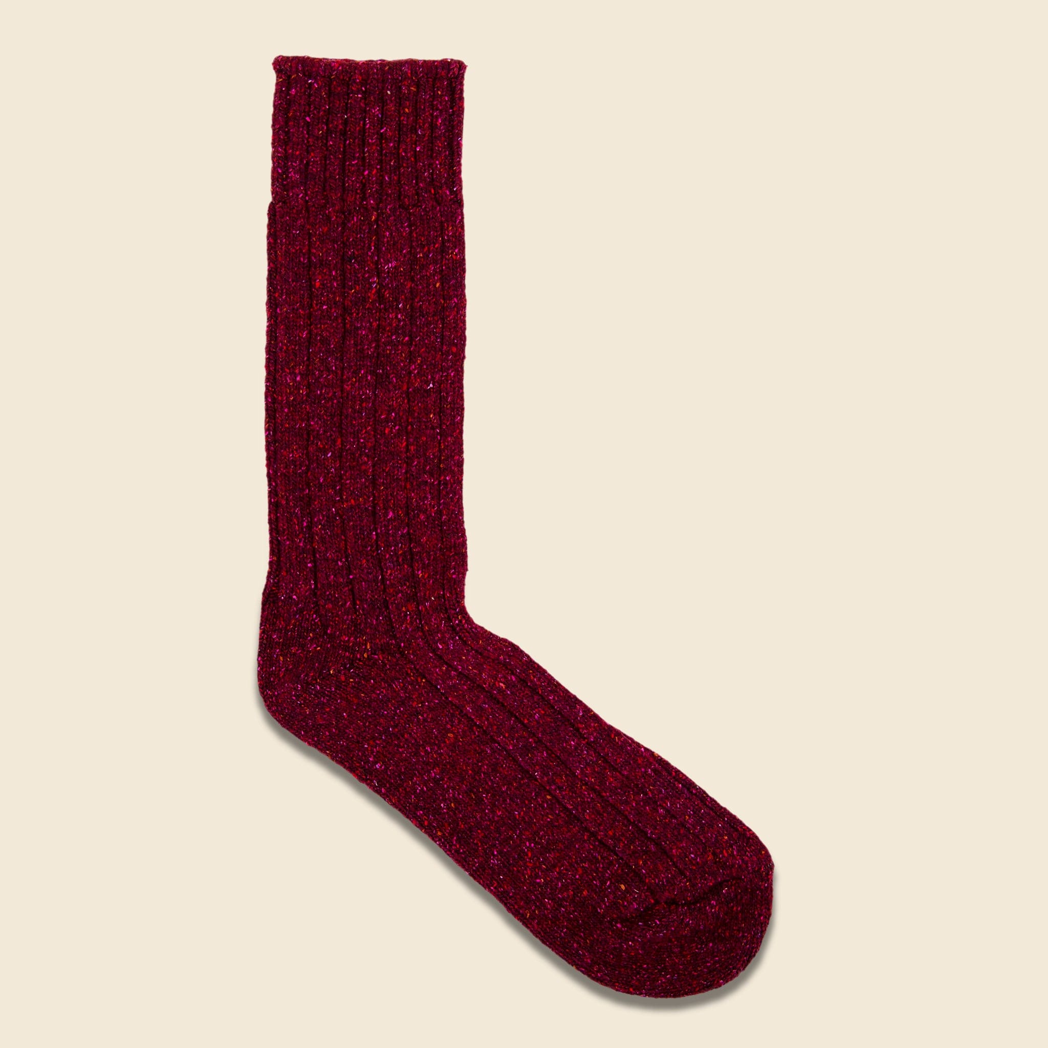 Wool & Silk Boot Sock - Burgundy - American Trench - STAG Provisions - Accessories - Socks