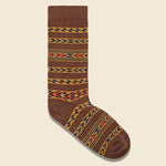 American Trench - Navajo Stripe Sock, FW20, Brown - American Trench - STAG Provisions - Accessories - Socks