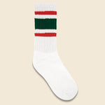 Retro Stripe Sock - Green/Red - American Trench - STAG Provisions - Accessories - Socks