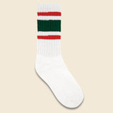 Retro Stripe Sock - Green/Red - American Trench - STAG Provisions - Accessories - Socks