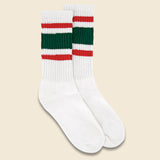 Retro Stripe Sock - Green/Red - American Trench - STAG Provisions - Accessories - Socks