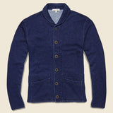 French Terry Shawl Collar Jacket - Indigo - Alex Mill - STAG Provisions - Tops - Sweater