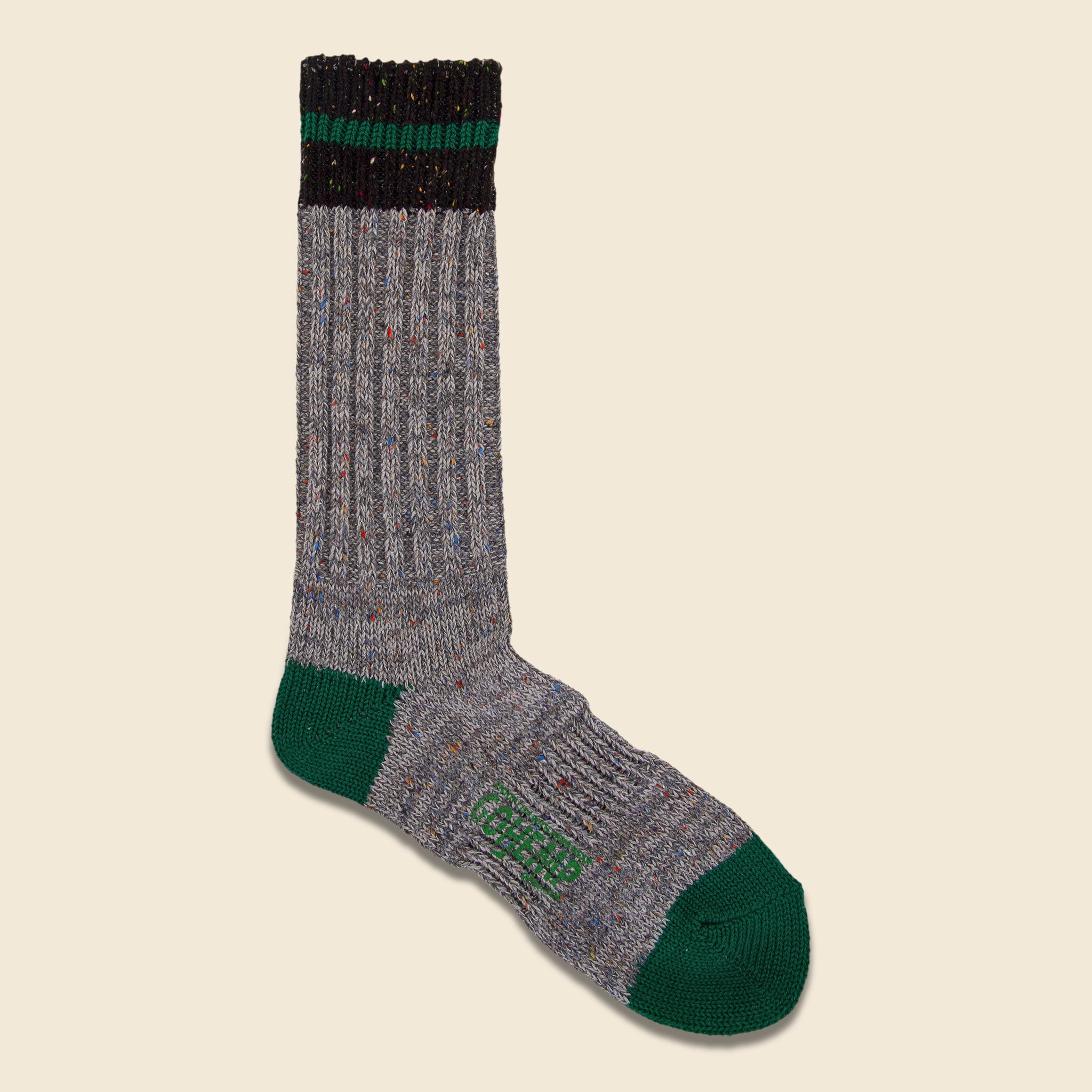 Hemp Nep Stripe Crew - Grey - Anonymous Ism - STAG Provisions - Accessories - Socks