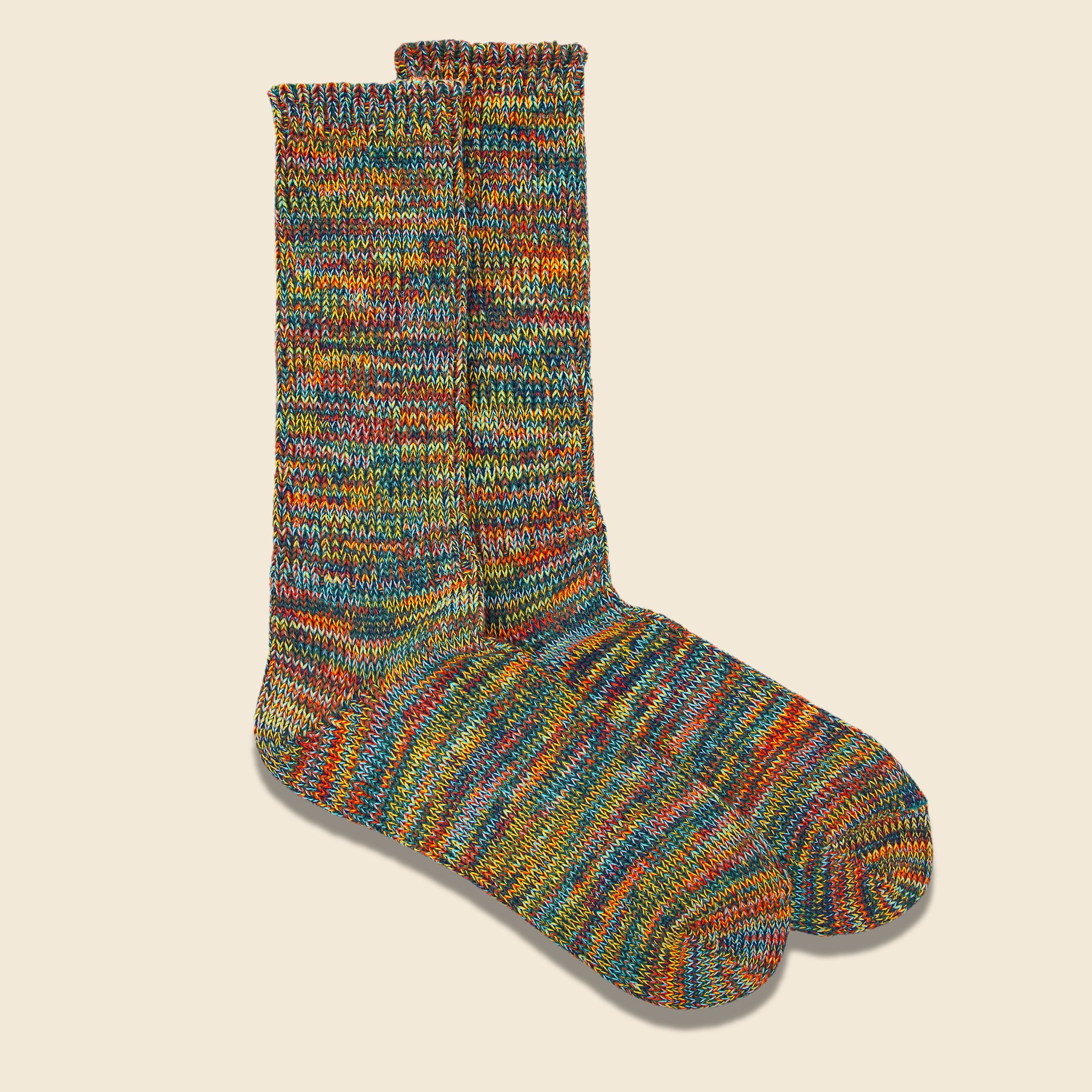 5 Color Mix Crew Sock - Mustard - Anonymous Ism - STAG Provisions - Accessories - Socks