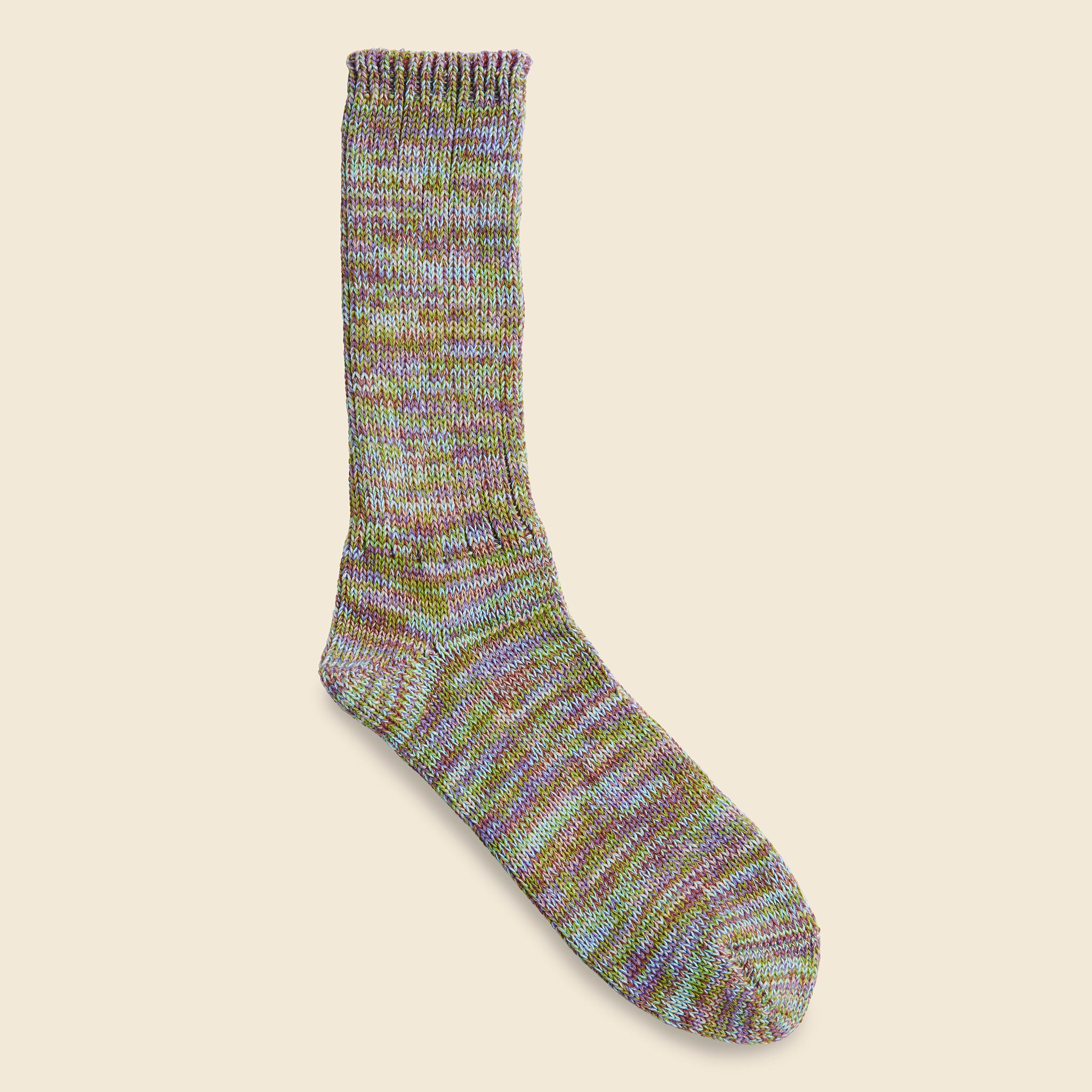 5 Color Mix Crew Sock - Khaki - Anonymous Ism - STAG Provisions - Accessories - Socks