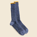 Boucle Nep Trim Crew Sock - Indigo - Anonymous Ism - STAG Provisions - Accessories - Socks