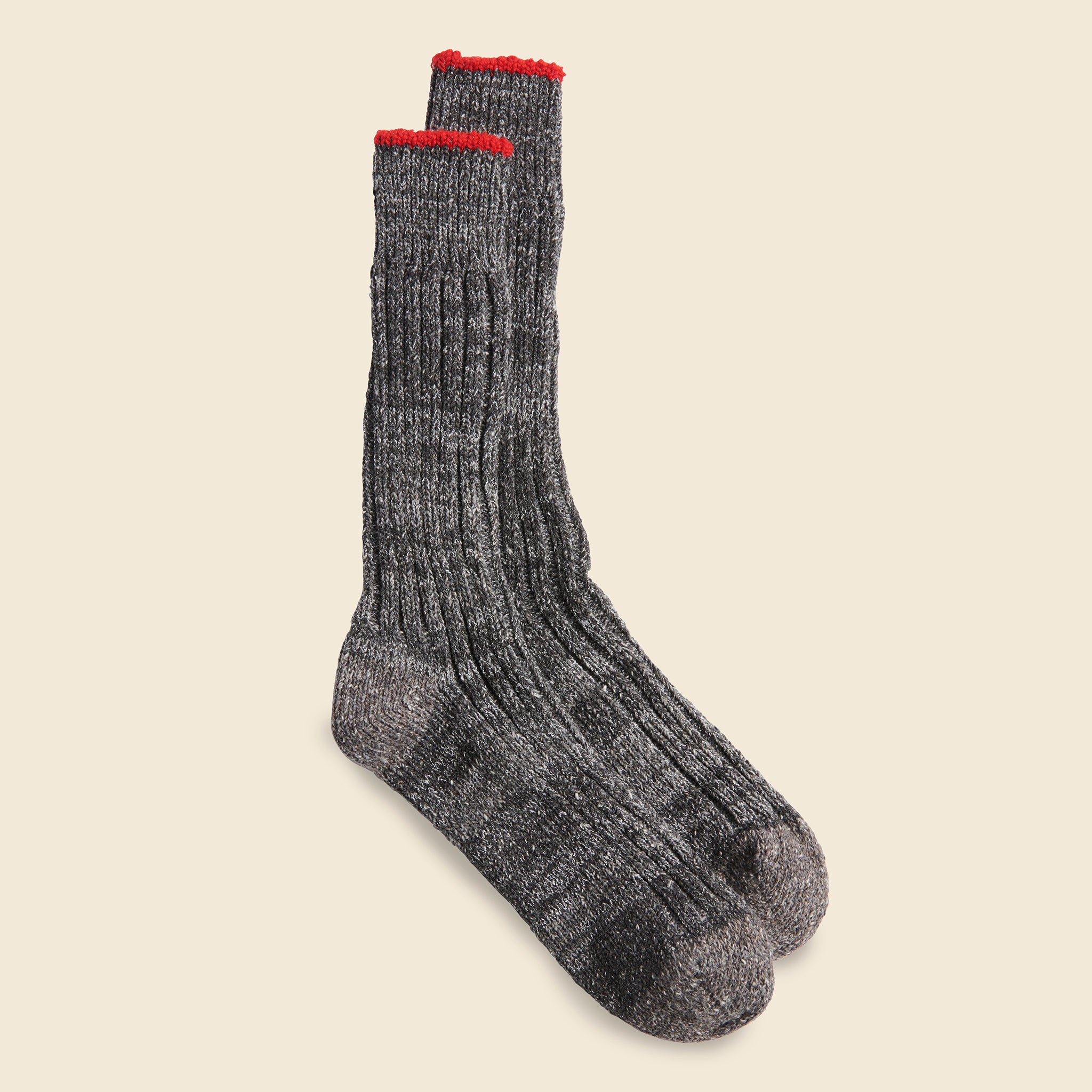Boucle Nep Trim Crew Sock - Medium Grey - Anonymous Ism - STAG Provisions - Accessories - Socks
