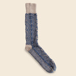 WG Pattern Crew Sock - Beige - Anonymous Ism - STAG Provisions - Accessories - Socks